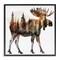 Stupell Industries Moose Forest Silhouette Framed Giclee Wall Art Design by LSR Design Studio
